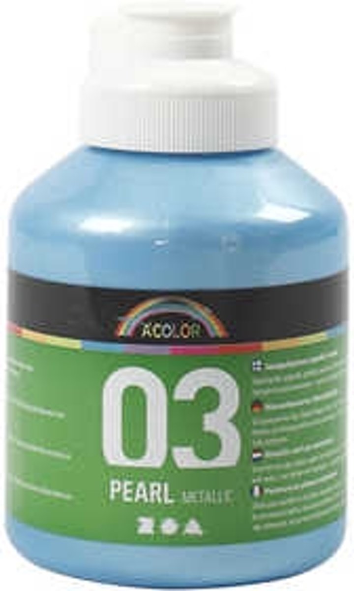 A-Color acrylverf, lichtblauw, 03- metallic, 500ml [HOB-32220]